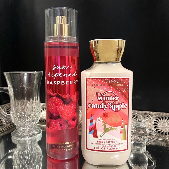 Bath and Body Works Sun Ripened Raspberry and Winter Candy Apple Bundle - Picture 1 of 2